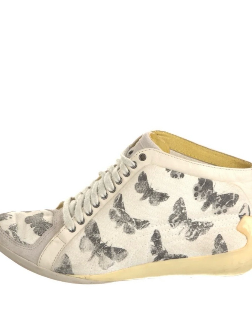 Alexander McQueen x Puma Butterfly-Print Women's High-Top Sneaker in Off-White 8 - Picture 2 of 5